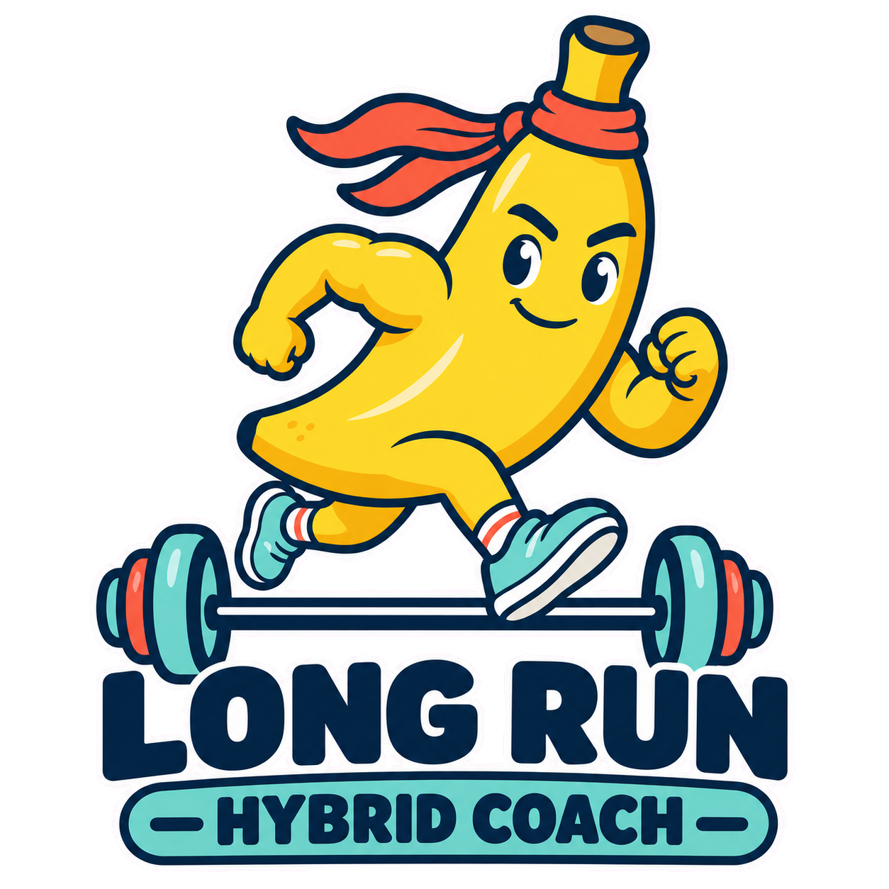 Long Run Hybrid Coach banana athlete logo